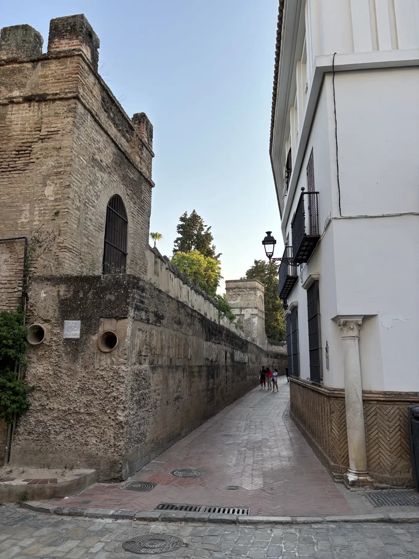 Muralla del Real Alcázar desde el barrio de Santa Cruz